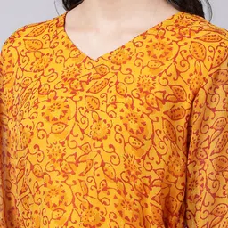 Souchii Yellow Floral Layered Chiffon Maxi Dress image 2