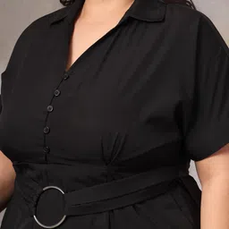 CURVE BY KASSUALLY Women Plus Size Shirt Midi Dress image 2