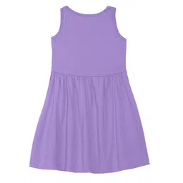 Disney by Wear Your Mind Girls Purple Printed Cotton Dress image 4