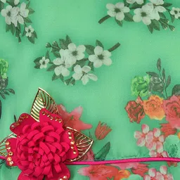 Wish Karo Floral Print Georgette Fit & Flare Dress image 3