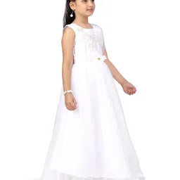 BAESD Girls Net Fit & Flare Maxi Dress image 3