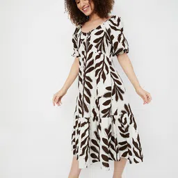 max Women Printed Pure Cotton Midi Dress image 3