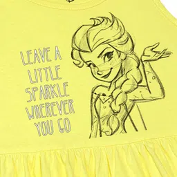 Disney by Wear Your Mind Girls Yellow Pure Cotton Dress image 3