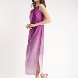 FableStreet Sleeveless Silk Maxi Dress image 3