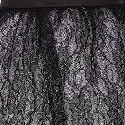 Samsara Couture Black Off-Shoulder Net Maxi Dress image 3