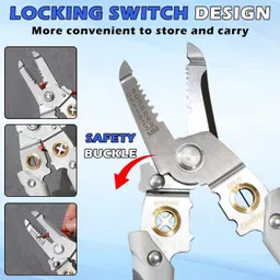 zaoeri Multi-Functional Wire Splitting Pliers, Electrical Stripping Tool Circlip Plier image 4
