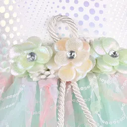 Wish Karo Embellished Flared Sleeve Net A-Line Dress image 3