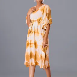 HANDICRAFT PALACE Tie & Dyed Kaftan Nightdress image 4