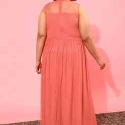 CURVY STREET Embellished Net A-Line Maxi Dress image 4