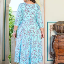 YASH GALLERY Floral Print Fit & Flare Maxi Dress image 2
