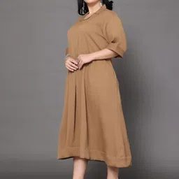 Varanga Crepe A-Line Midi Dress image 4