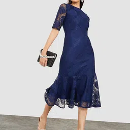Styli Self Design A-Line Midi Dress image 2