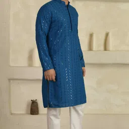 tb mania Men Viscose Rayon Kurta Pyjama Set image 3