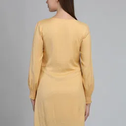 DODO & MOA Cuffed Sleeves Cotton Mini Sheath Dress image 3