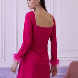 Athena Fuchsia Cut Out Bodycon Dress image 3