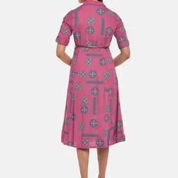 AKKRITI BY PANTALOONS Women Shirt Style Floral Midi Dress image 4