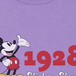 Disney by Wear Your Mind Girls Purple Printed Cotton Dress image 3