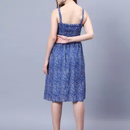 Aditi Wasan Leheriya Printed Shoulder Strapped Fit & Flare Dress image 3