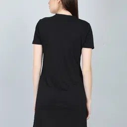 N-Gal Black Printed Nightdress image 5