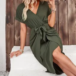 StyleCast Women Wrap Cap Sleeves  Dress image 3