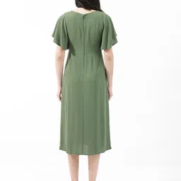 RAREISM Flutter Sleeve A-Line Midi Dress image 5