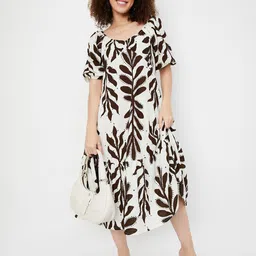 max Women Printed Pure Cotton Midi Dress image 4