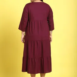 theRebelinme Plus Size A-Line Midi Dress image 5