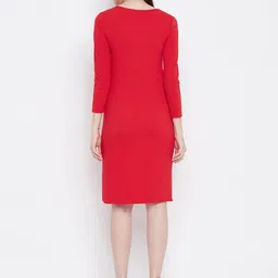 Ruhaans Red Sheath Dress image 4