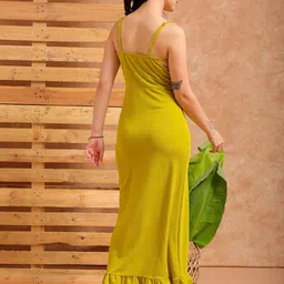 Freehand by The Indian Garage Co V-Neck Ruffles A-Line Dress image 5