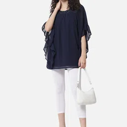 BAESD Embroidered Detail A-Line Top image 3