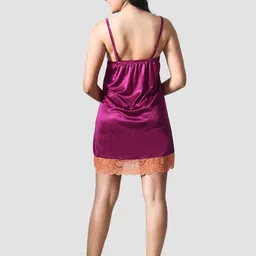 N-Gal Satin Short Nighty With Robe Nightwear image 5