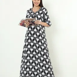 9shines Label Typography Printed Maxi Nightdress image 4