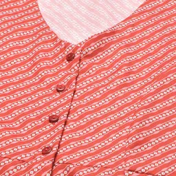 Moomaya Geometric Printed V-Neck A-Line Midi Dress image 4