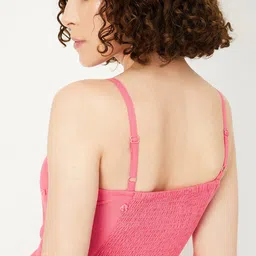 max Floral Printed Shoulder Straps Sleeveless Fit & Flare Midi Dress image 4