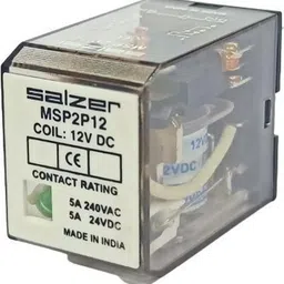 Salzer 8Pin 2C/O 2Pole 12V DC 5Amp (L&T) Make General Purpose Relay-picture-19