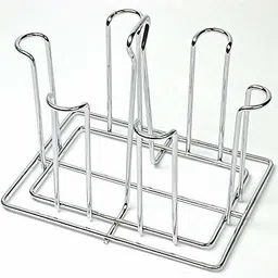 veditm PREMUIM Quality Steel Glass Stand Holder Stainless Steel Glass Stand For Kitchen Glass Holder SQUARE Glass Organiser Stainless Steel Glass Holder-picture-15