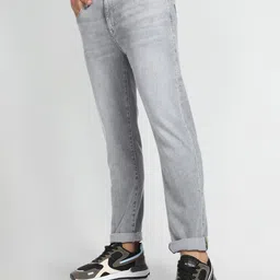 Flying Machine Men Low-Rise Slim Fit Light Fade Stretchable Cuffed Hem Jeans-picture-21