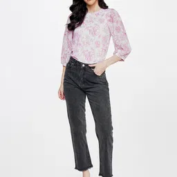 AND Women Mid-Rise Cropped Pure Cotton Jeans image 4