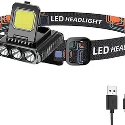 ECOSKY 5in1 LED + COB Head Torch Rechargeable Headlamp Flashlight Smart Bulb-picture-10
