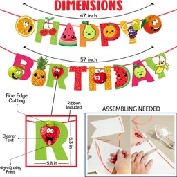 zyozi Fruit Theme Birthday Party,Fruit Party Decorations Fruit for Kids Birthday image 3