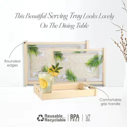 nayasa Banquet Serving Tray Set of 3 – Small, Medium & Big Tray image 3