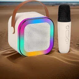 Sterling Bazaar M14_K12Wireless karaoke mic speaker with Bluetooth compatibility and RGB lights 10 W Bluetooth Home Audio Speaker-picture-12