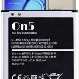 TokTon Mobile Battery For Compatible Samsung Galaxy On5 2600mAh Full Backup image 1