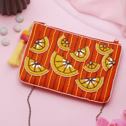 Priyaasi Embellished Structured Shoulder Bag with Tasselled image 1