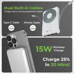 ultraprolink 10000 mAh 22.5 W Wired & Wireless With MagSafe Compact Pocket Size Power Bank image 2