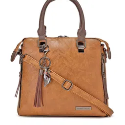 VISMIINTREND Tan Structured Satchel Bag-picture-44