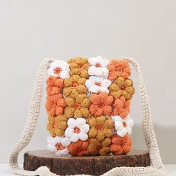 ITIHASIKALA Floral Embellished Structured Sling Bag with Tasselled-picture-10