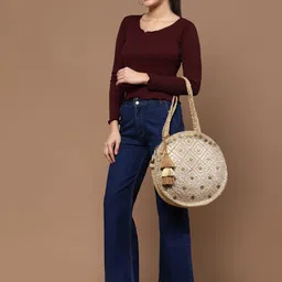 Anekaant Embellished Regular Structured Shoulder Bag image 1