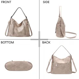 SYGA Textured Leather Structured Hobo Bag image 2