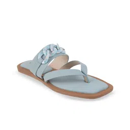 Mochi Women Open Toe Flats with Tassels image 2